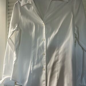 Elegant White Button-Up Shirt Calvin Klein